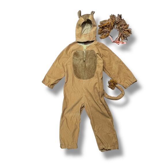 Vintage Kids Child Handmade Lion Halloween Costume 2 Pcs Jumpsuit One Size